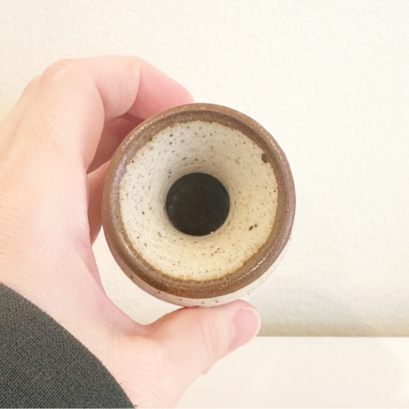 Vintage Tonala Sandstone Mexican Folk Art Handcrafted Floral Ceramic Bud Vase - Picture 5 of 5